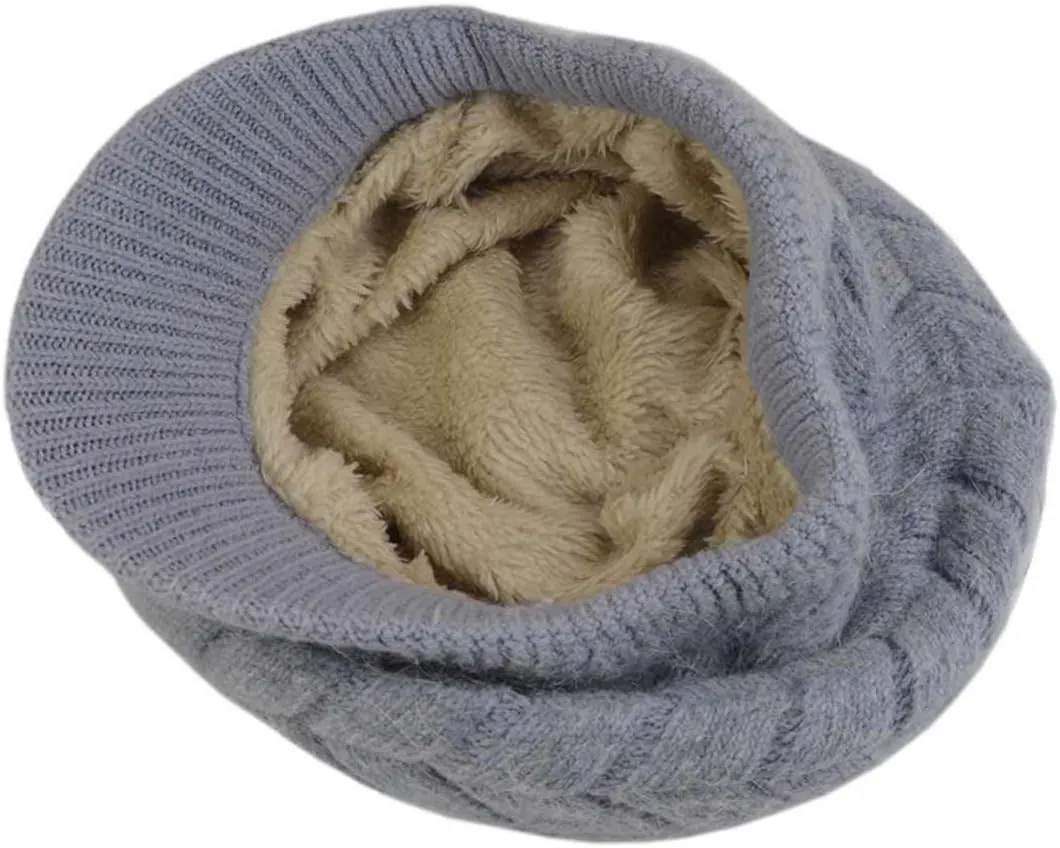 Winter Hat Scarf Gloves Set for Women Men, Warm Fleece Beanie Touchscreen Glove Thermal Scarves for Cold Weather U-SY-L1